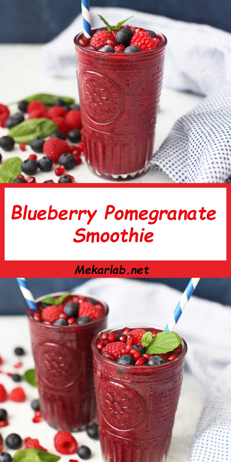 Blueberry Pomegranate Smoothie SmoothiesNCookies