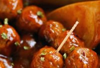 Pepper Jelly Glazed Meatballs - Appetizers