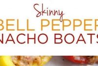 Skinny Bell Pepper Nacho Boats - Appetizers