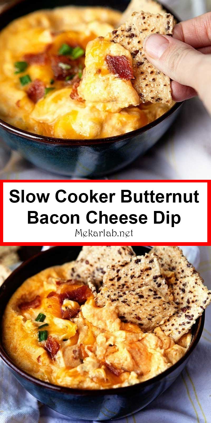 Slow Cooker Butternut Bacon Cheese Dip