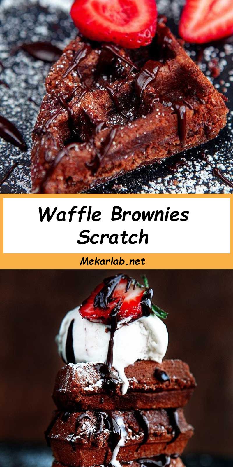 Waffle Brownies Scratch