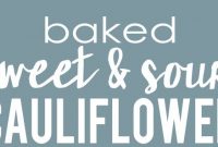 Baked Sweet & Sour Cauliflower
