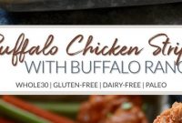 Buffalo Chicken Strips with Buffalo Ranch (Whole30)