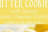 Butter Cookies with Lemon Cream Cheese Frosting -