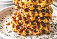 Cheesy Potato Waffles - FoodinGrill