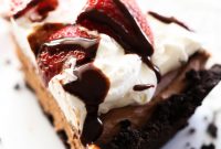 Chocolate Strawberry Silk Pie - FoodinGrill