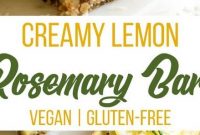 Creamy Lemon Rosemary Bars - Mom's Recipe Healthy