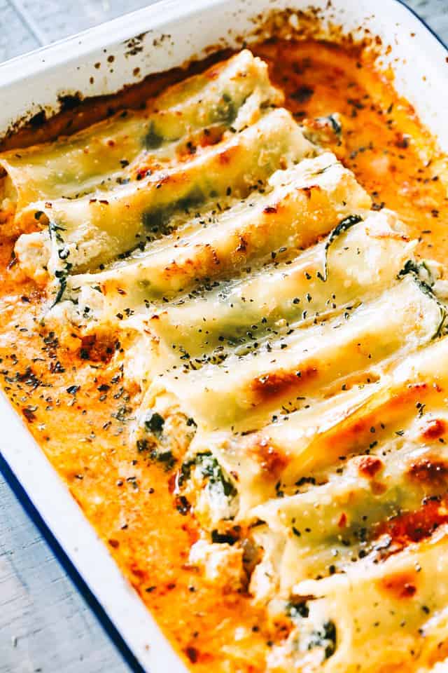 Creamy Ricotta Spinach and Chicken Cannelloni – Mekarlab.net