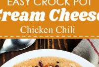 Easy Crock Pot Cream Cheese Chicken Chili Recipe - Appetizers