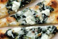 Flatbread Pizza with Spinach and Goat Cheese