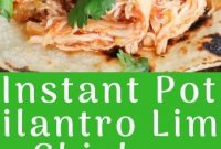 Instant Pot Cilantro Lime Chicken Recipes - Appetizers