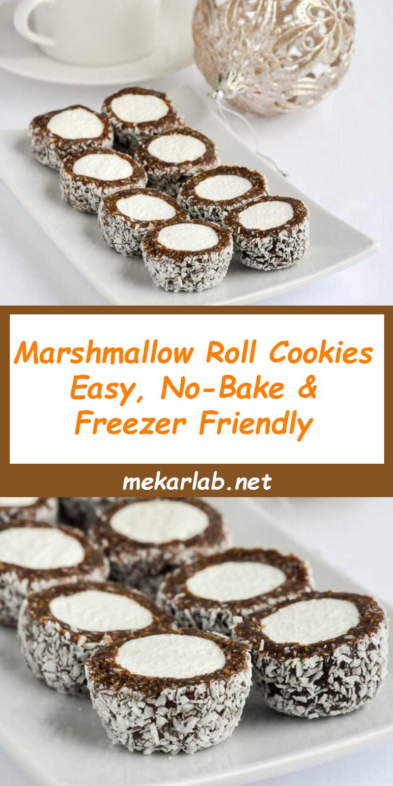 Marshmallow Roll Cookies - Easy, No-Bake & Freezer Friendly!