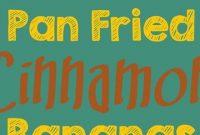 PAN FRIED CINNAMON BANANAS - Mom's Recipe Healthy