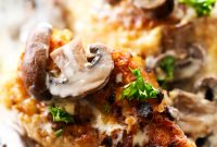 Pan-Fried Creamy Mushroom Chicken - FoodinGrill