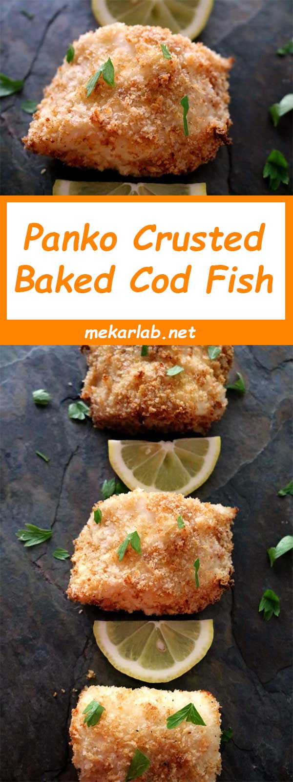 Panko Crusted Baked Cod Fish