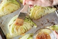 Roasted Cabbage Wedges with Lemon Garlic Butter