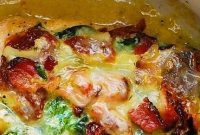SUN-DRIED TOMATO, SPINACH, AND BACON CHICKEN