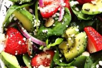 Strawberry Avocado Spinach Salad with Poppyseed Dressing