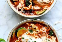 Vegetarian Crockpot Lasagna Soup