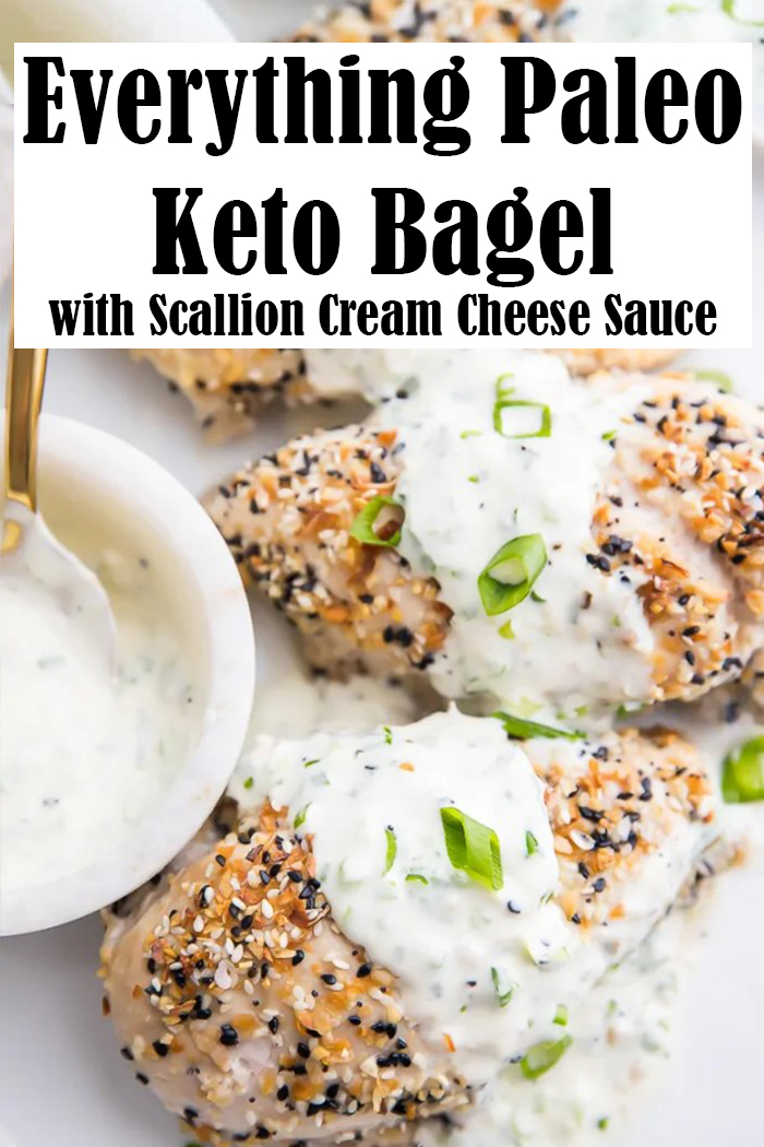 Everything Paleo Keto Bagel Chicken with Scallion Cream Cheese Sauce