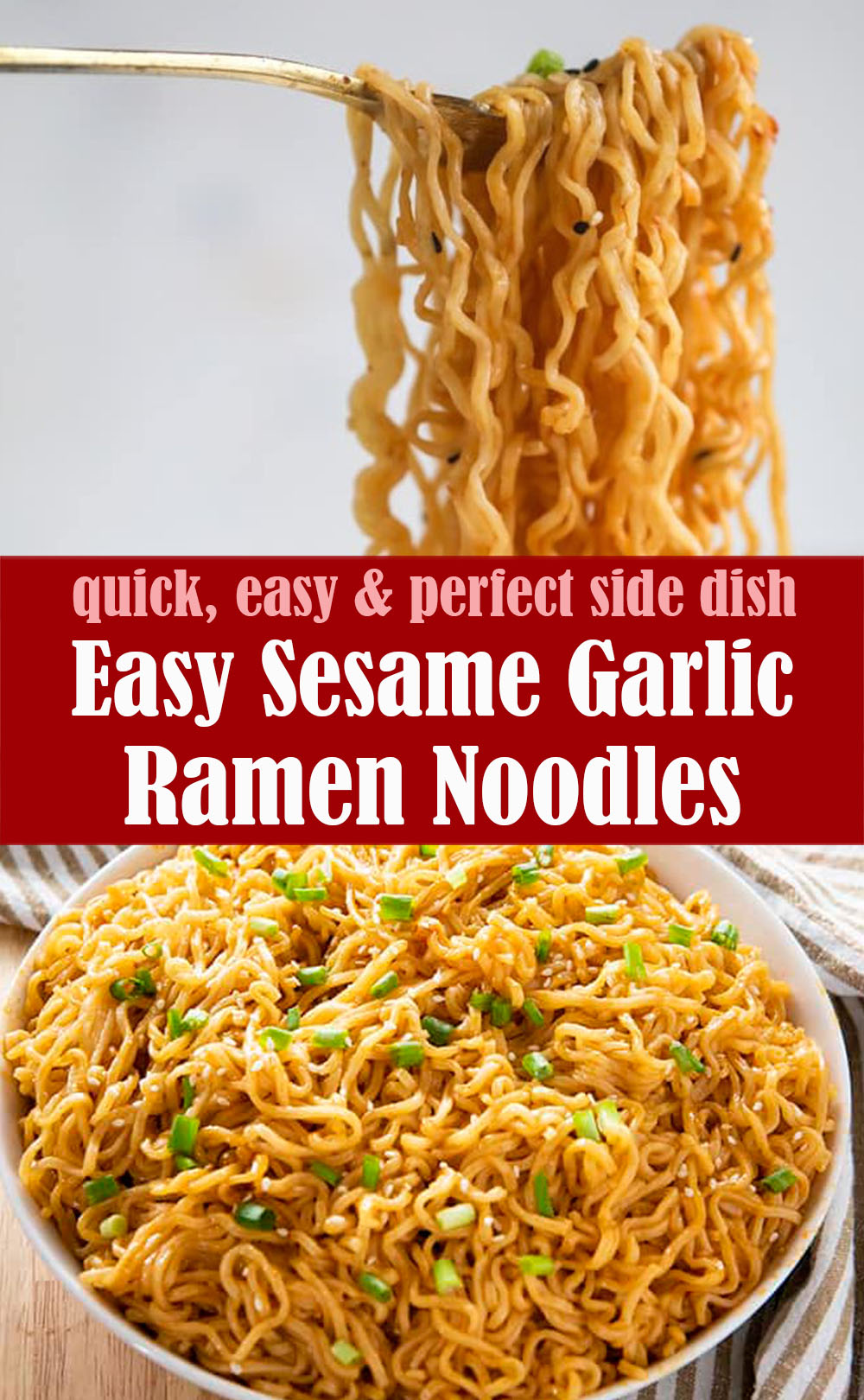 Easy Sesame Garlic Ramen Noodles