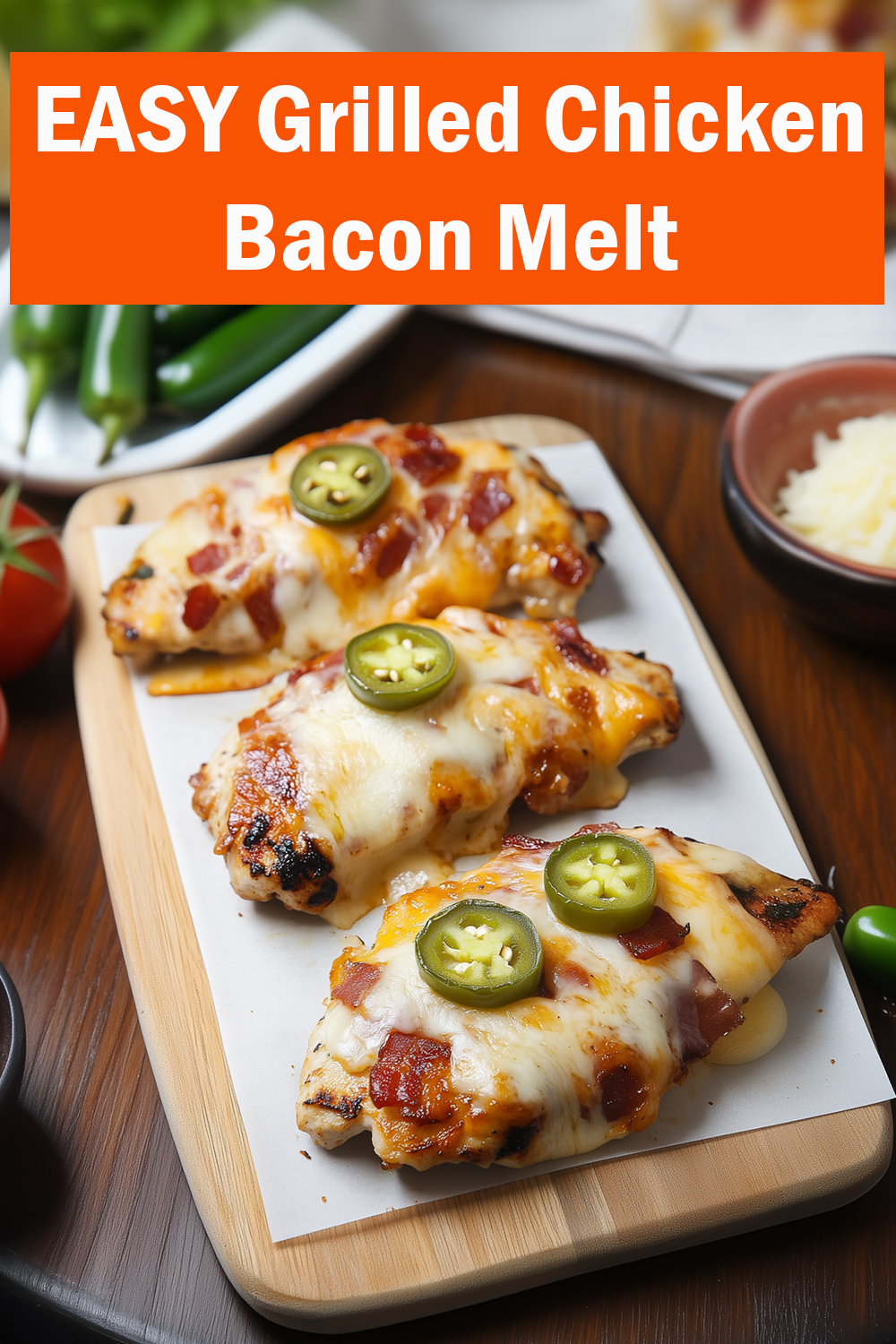 EASY Grilled Chicken Bacon Melt