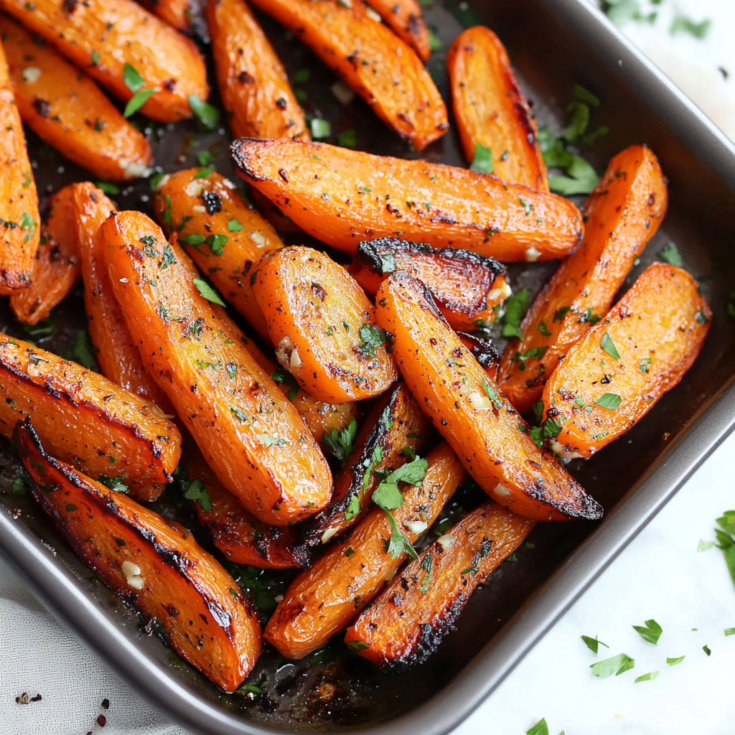 Easy Garlic Butter Roasted Carrots