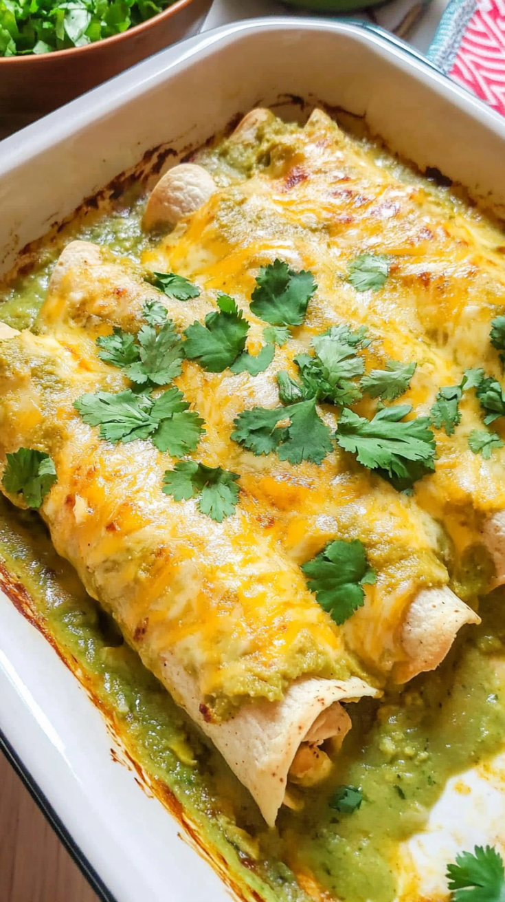 Creamy Green Enchiladas with Chicken (Enchiladas Verdes)