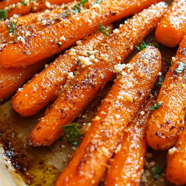 Parmesan Garlic Roasted Carrots