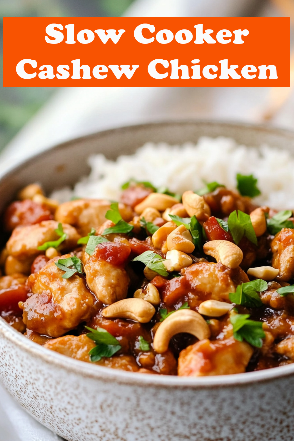 Slow Cooker Cashew Chicken Recipe